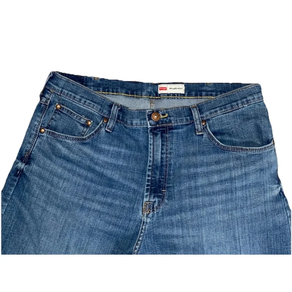 Wrangler Men’s Regular Bootcut Jeans Blue Denim Size 36x30